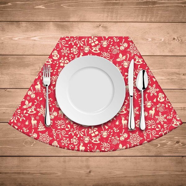 Jogo Americano Para Mesa Redonda Wevans Elementos Natalinos