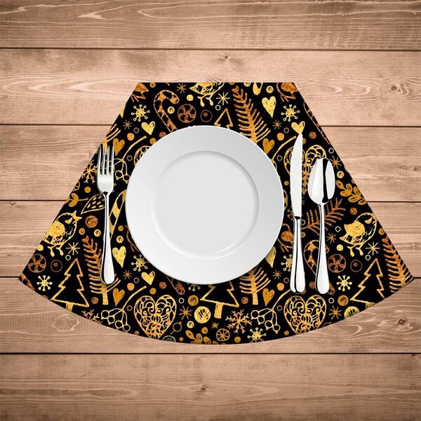 Jogo Americano Para Mesa Redonda Wevans Elementos Natalinos D