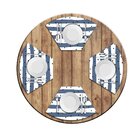 Jogo Americano Para Mesa Redonda Wevans Listras Azuis