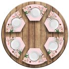 Jogo Americano Para Mesa Redonda Wevans Natal Rosa