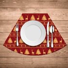 Jogo Americano Para Mesa Redonda Wevans Premium Vermelho