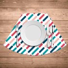 Jogo Americano Para Mesa Redonda Wevans Riscos Colorido -