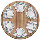 Jogo Americano Para Mesa Redonda Wevans Riscos Colorido -