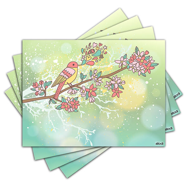 Jogo Americano - Pássaro Com 4 Peças - 269jo