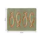 Jogo Americano Peixes Verde 0,31x0,42cm