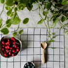 Jogo Americano Quadriculado Gourmet Branco E Preto Pano Urban