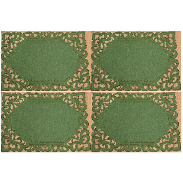 Jogo Americano Rechilie  4 Unidades Musgo 30x45cm