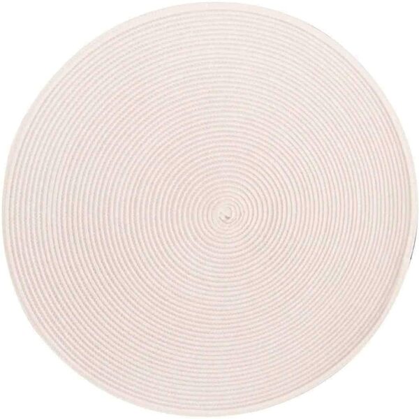 Jogo Americano Redondo 6 Peças 38 Cm Yoi Tyft Sousplat Lugar Branco ...