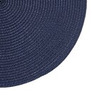 Jogo Americano Redondo  8 (oito) Unidades -  Azul Marinho