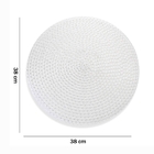 Jogo Americano Redondo De Plástico Branco 38 Cm - D'rossi