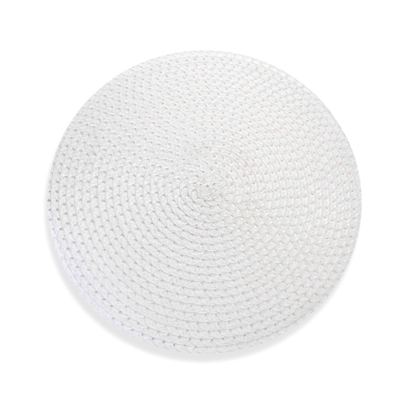 Jogo Americano Redondo De Plástico Branco 38 Cm - D'rossi