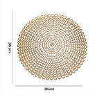 Jogo Americano Redondo De Plástico Camadas Dourado 38 Cm - In