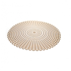 Jogo Americano Redondo De Plástico Camadas Dourado 38 Cm - In