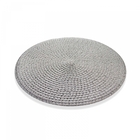 Jogo Americano Redondo De Plástico Cinza 38 Cm - Indo Decorar