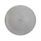 Jogo Americano Redondo De Plástico Cinza 38 Cm - Indo Decorar