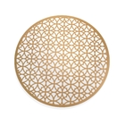 Jogo Americano Redondo De Plástico Círculos Dourado 38 Cm - I