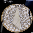 Jogo Americano Redondo De Plástico Círculos Dourado 38 Cm - I