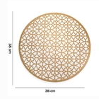 Jogo Americano Redondo De Plástico Círculos Dourado 38 Cm - I