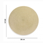 Jogo Americano Redondo De Plástico Creme 38 Cm - D'rossi