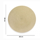 Jogo Americano Redondo De Plástico Creme 38 Cm - Indo Decorar