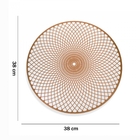 Jogo Americano Redondo De Plástico Mandala Rosê 38 Cm - D'ros
