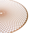 Jogo Americano Redondo De Plástico Mandala Rosê 38 Cm - Indo