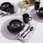 Jogo Americano Redondo Entrelacado 1 Unidade -  Rosa Vintage