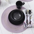 Jogo Americano Redondo Entrelacado 1 Unidade -  Rosa Vintage