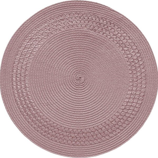 Jogo Americano Redondo Entrelacado 1 Unidade -  Rosa Vintage