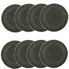 Jogo Americano Redondo Entrelaçado - 8 Unidades - Musgo