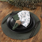 Jogo Americano Redondo Luna Plástico Verde Musgo 38cm 1 Peça Copa & Cia