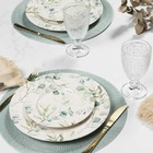 Jogo Americano Serenity Verde Suculentas Copa   Cia 203890u