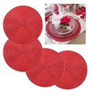 Jogo Americano Texturizado Vermelho Premium 4 Peças