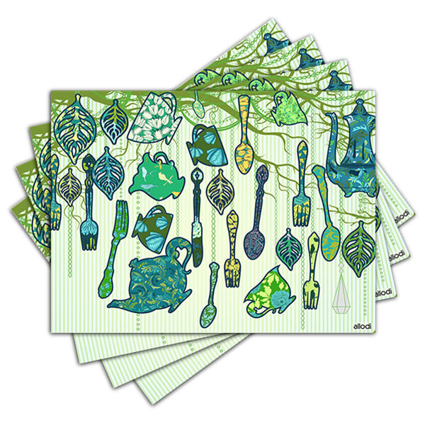 Jogo Americano - Utensílios Florais Com 4 Peças - 266jo