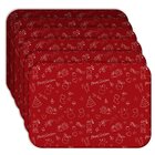 Jogo Americano Wevans Elementos Natalinos Vermelhos