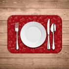 Jogo Americano Wevans Elementos Natalinos Vermelhos