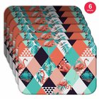 Jogo Americano Wevans Flamingos Triângulos