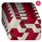 Jogo Americano Wevans Red Geometric