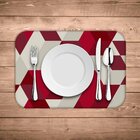 Jogo Americano Wevans Red Geometric