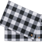 Jogo Americano Xadrez Gourmet Branco E Preto Pano Urbano 50x3