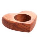 Jogo Anéis De Guardanapo De Madeira Woodart Coração 4 Peças