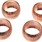 Jogo Anel De Guardanapo Em Aço Flowers 4,5 Cm 4 Peças Cobre