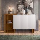 Jogo Aparador E Balcão Okayama Imbuia Off White