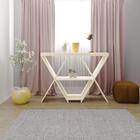 Jogo Aparador E Rack Bar Brisbane Pinho Off White