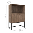 Jogo Armario Semi-aberto Wales Castanho Preto