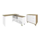 Jogo Balcão E Escrvaininha Furth Olmo Branco