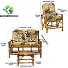 Jogo Bambu Namoradeira, 4 Lugares Mesa Centro 4 Almofadas