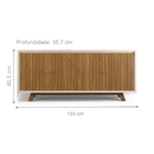 Jogo Bancada E Cristaleira Rory Carvalho Creme