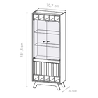 Jogo Bancada E Cristaleira Yumi Creme