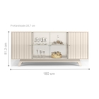 Jogo Bancada E Cristaleira Yumi Creme